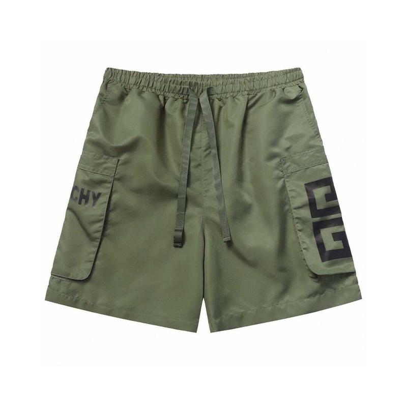 Givenchy Logo Shorts With Pockets Army Green