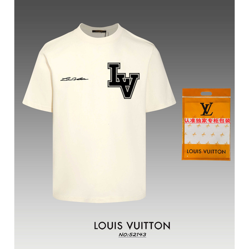 l**is V*t*n embroidered lv t-shirt beige