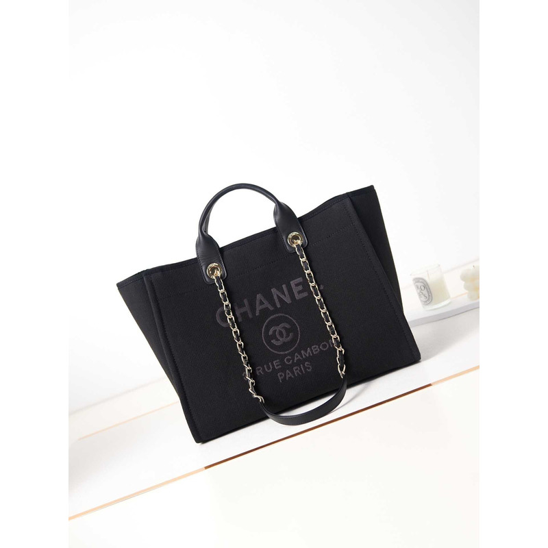 Ch*el deauville tote bag black