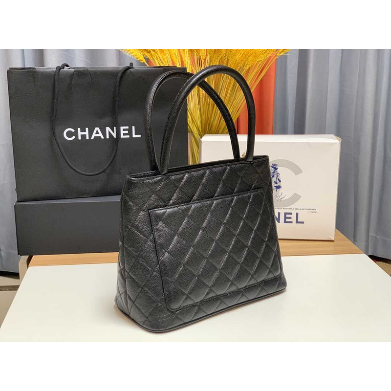 Ch*el  black 2009 medallion tote bag