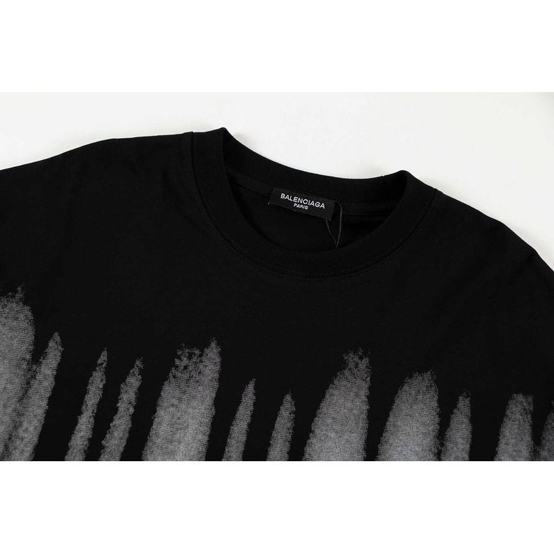 Ba*len*cia*ga ink stain logo t-shirt black