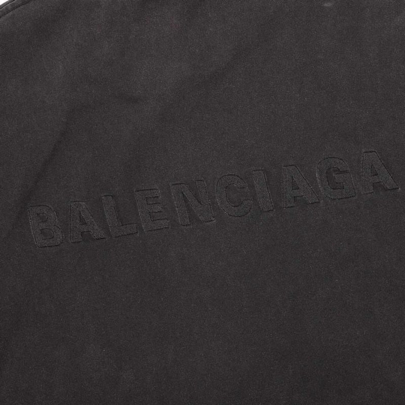 Ba*len*cia*ga tab cotton jersey t-shirt oversized in black