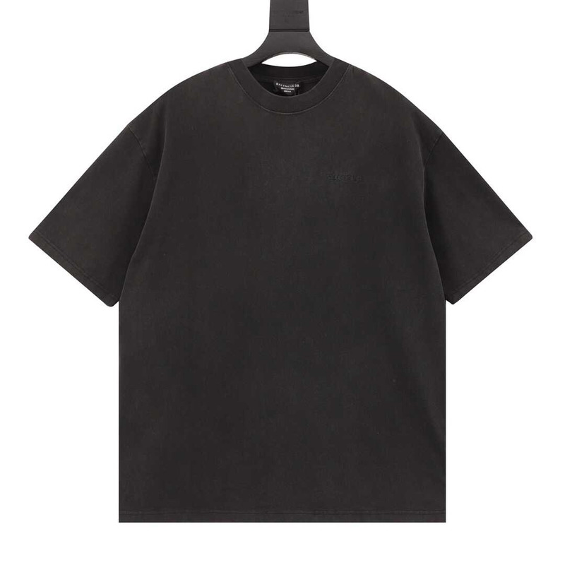 Ba*len*cia*ga tab cotton jersey t-shirt oversized in black