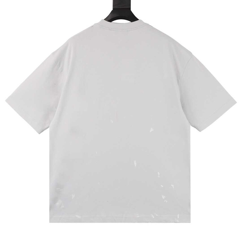 Ba*len*cia*ga camiseta logo splatter t-shirt in grey