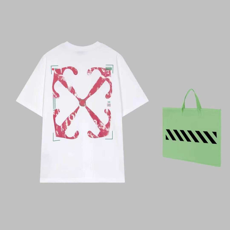 Off White Pink Arrow T-Shirt White