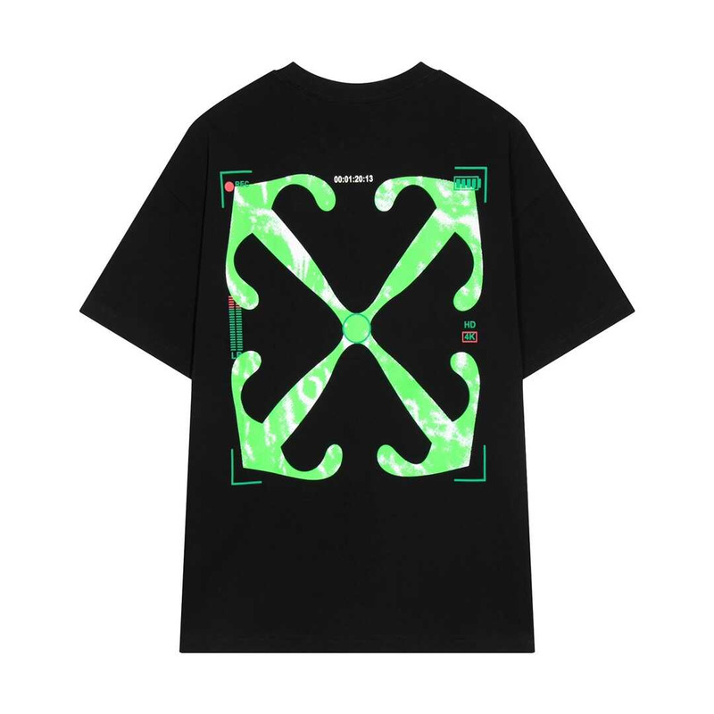 Off White Green Arrow T-Shirt Black