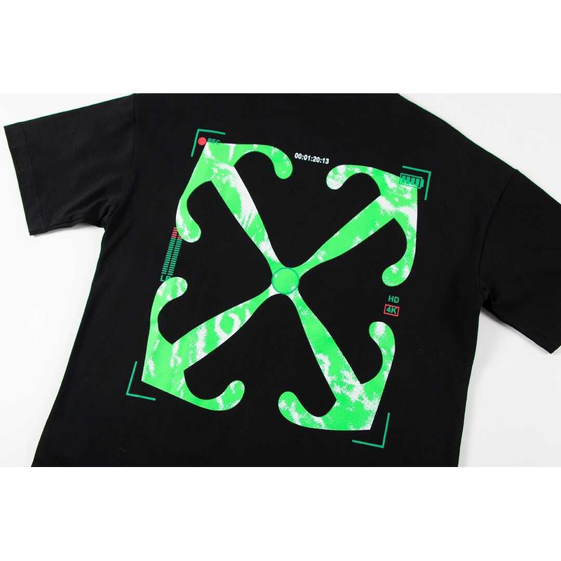 Off White Green Arrow T-Shirt Black