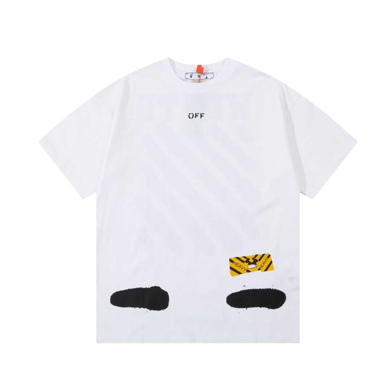 Off White Incomplete Spray Paint Tee White