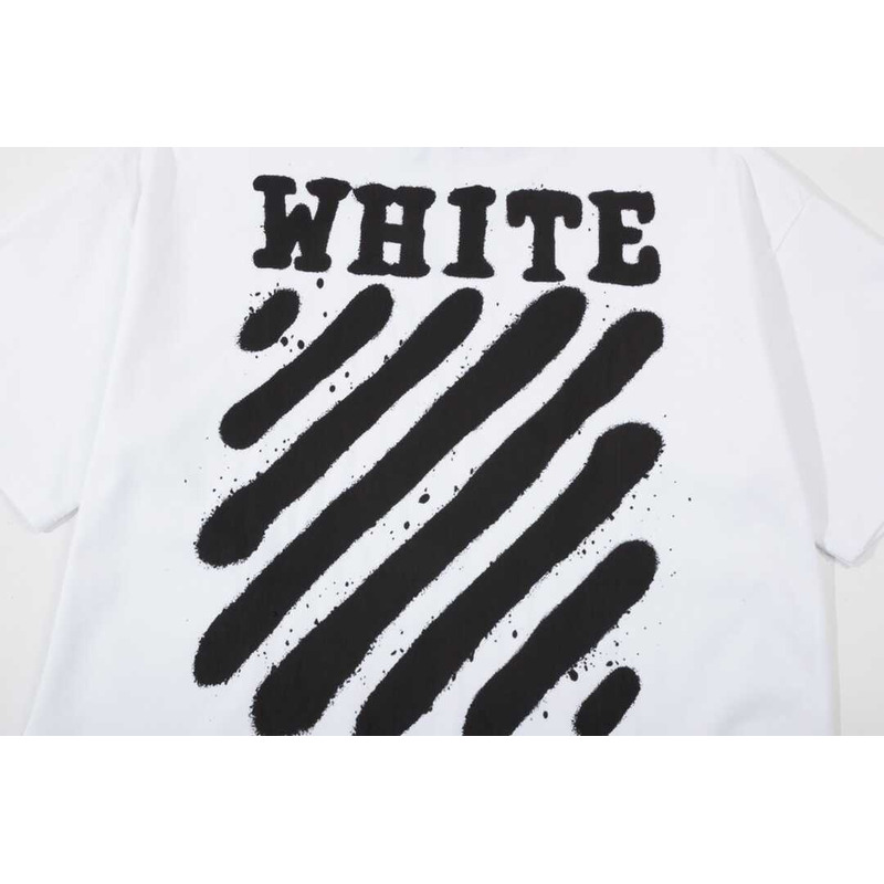 Off White Incomplete Spray Paint Tee White