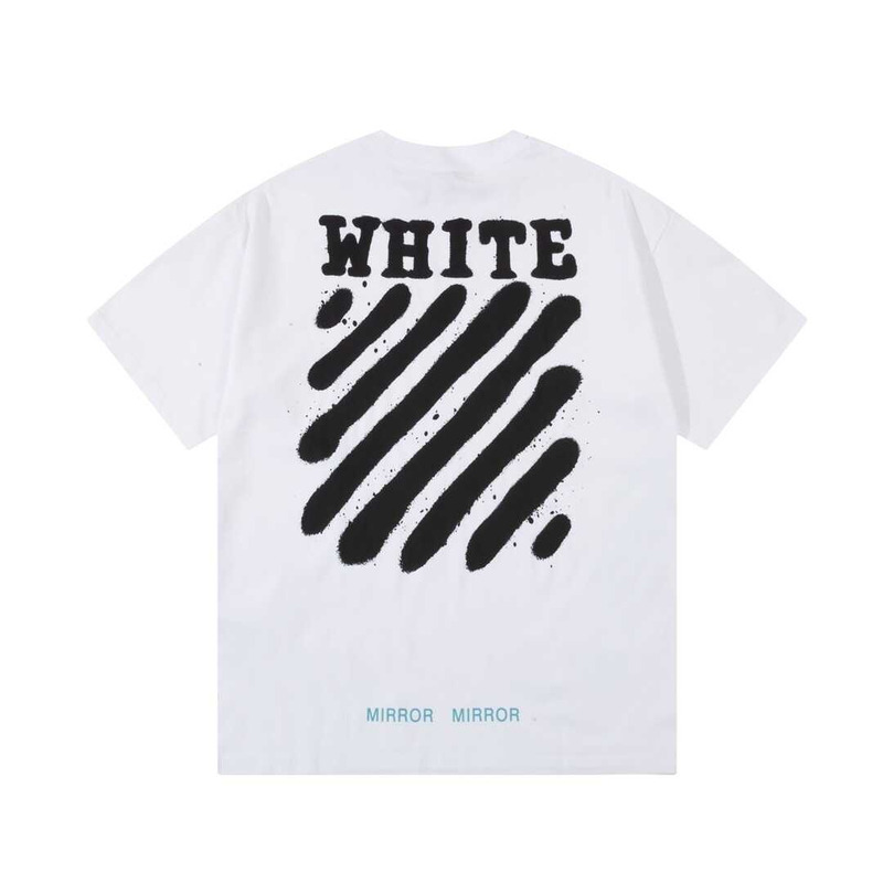 Off White Incomplete Spray Paint Tee White