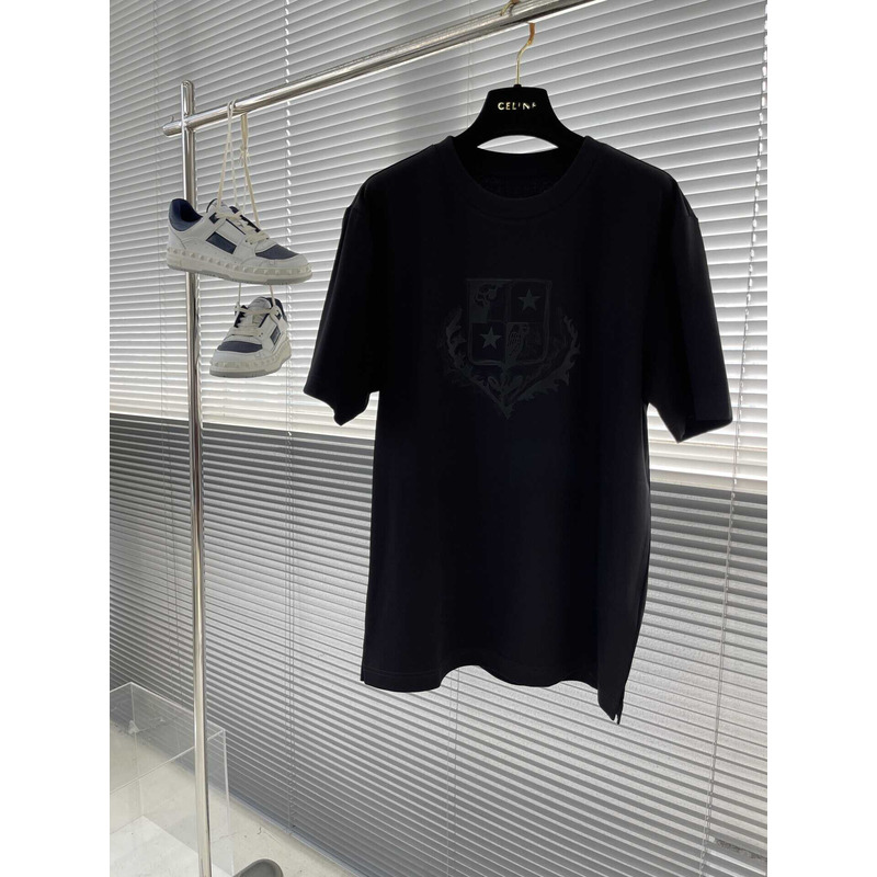 Loro piana  Logo Embroidered T-Shirt Black