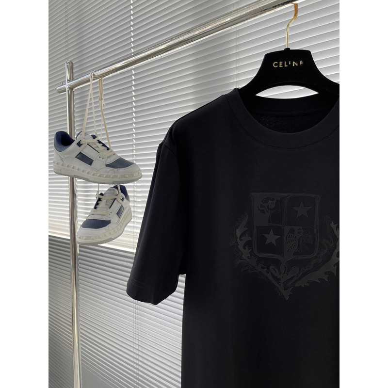 Loro piana  Logo Embroidered T-Shirt Black