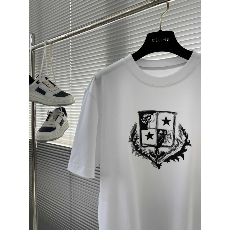 Loro piana Logo Embroidered T-Shirt White