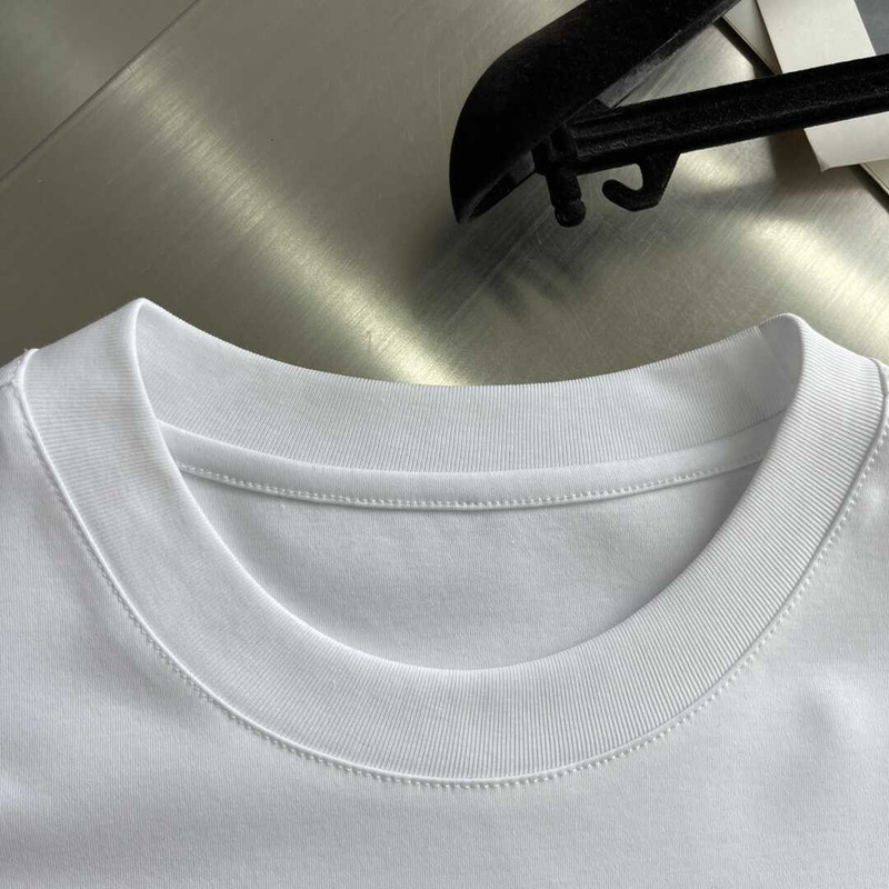 Loro piana Logo Embroidered T-Shirt White