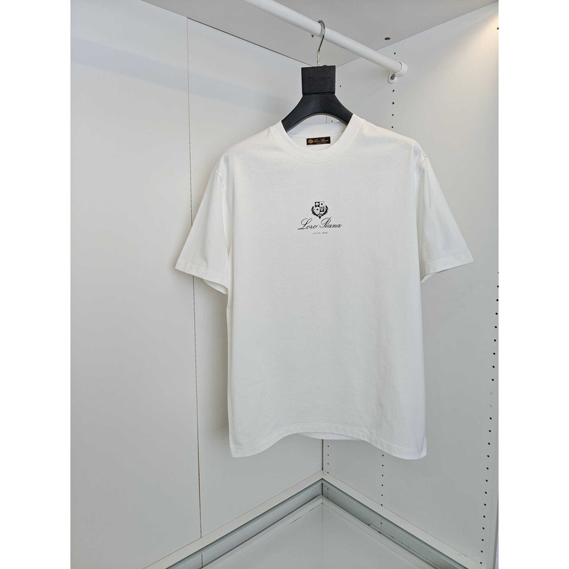 Loro piana  Logo Printed T-Shirt White