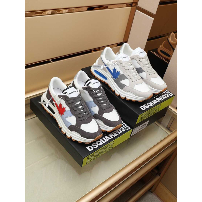 Dsquared2 Dsquared2 Canadian Low-top Sneakers In White Grey