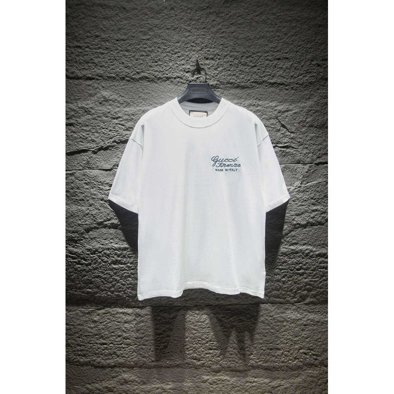 G*u*i cotton jersey t-shirt white