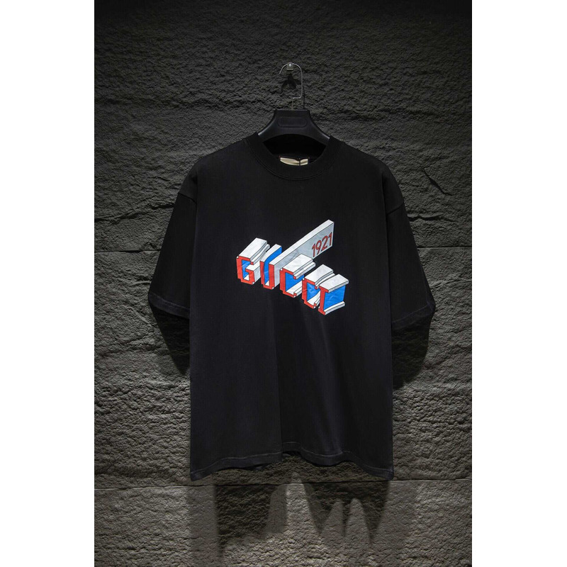 G*u*i cotton jersey t-shirt black