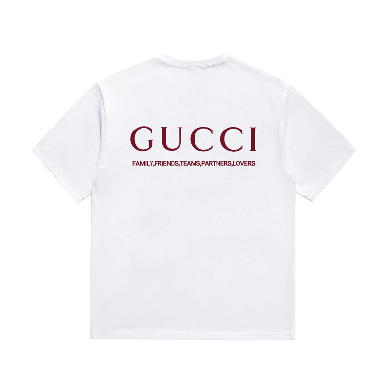 G*u*i cotton jersey t-shirt with G*u*i printed in white