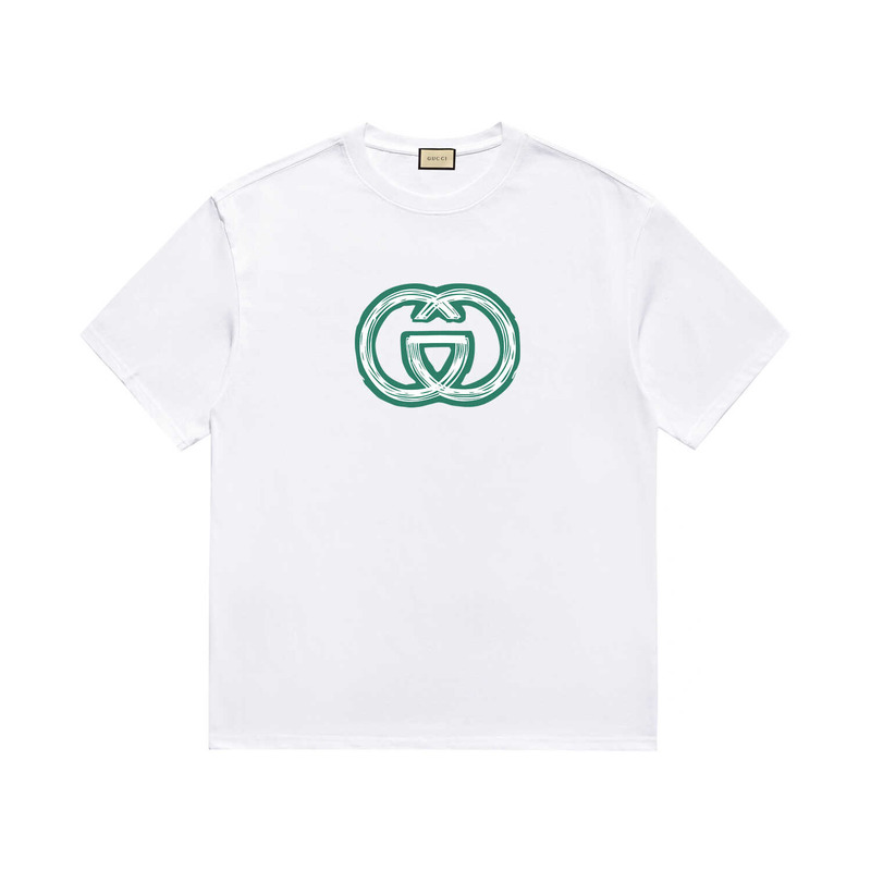 G*u*i cotton jersey t-shirt with G*u*i printed in white