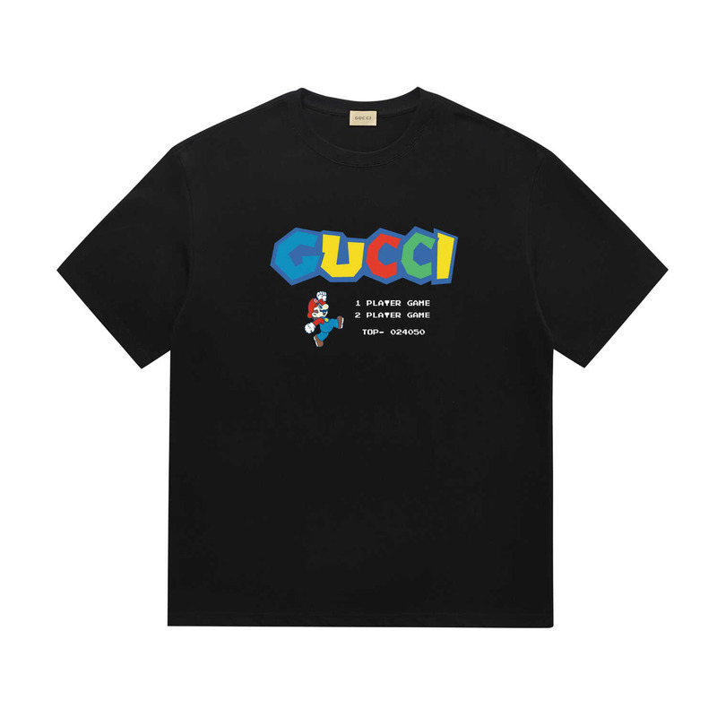 G*u*i logo printed t-shirt in black