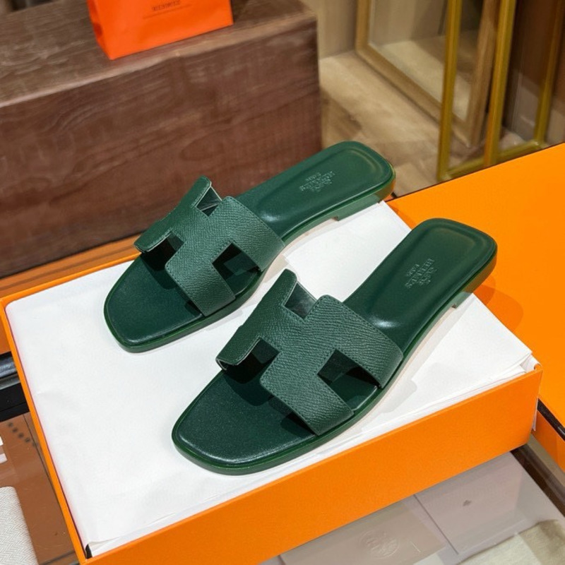 H**mes oran hermès sandals green dark green