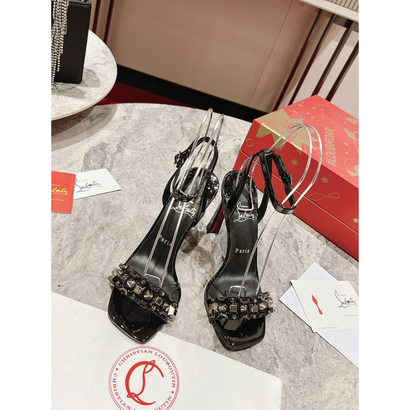 Ch**an louboutin sandals heels black