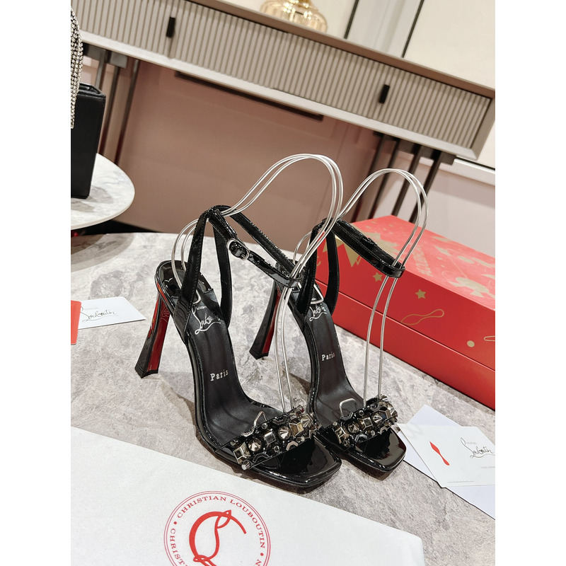 Ch**an louboutin sandals heels black