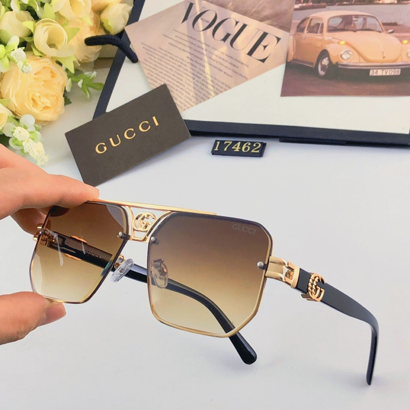 G*u*i aviator frame sunglasses in black