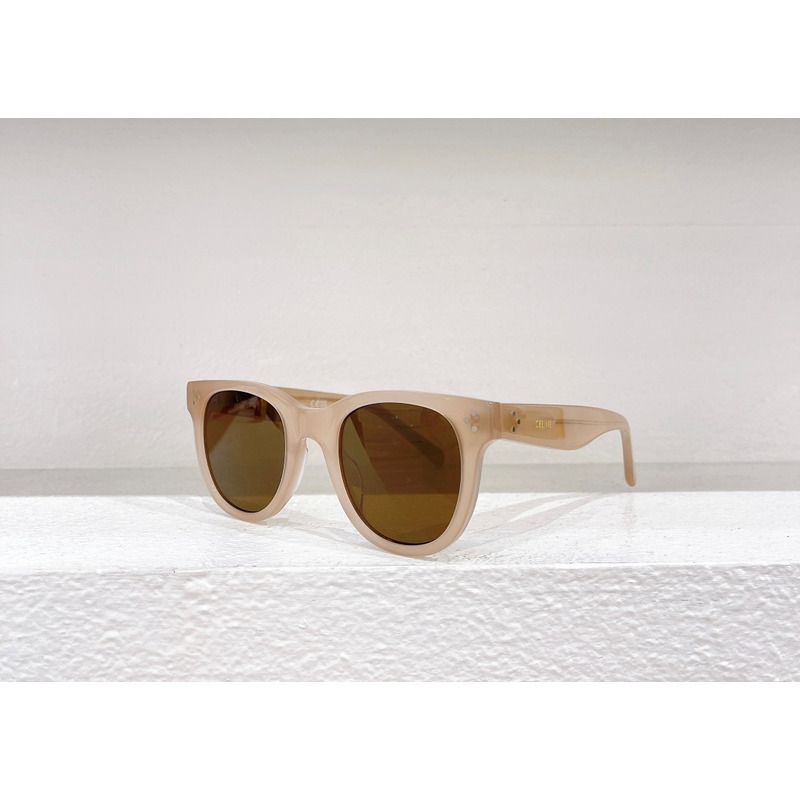 Ce**e round acetate sunglasses in brown