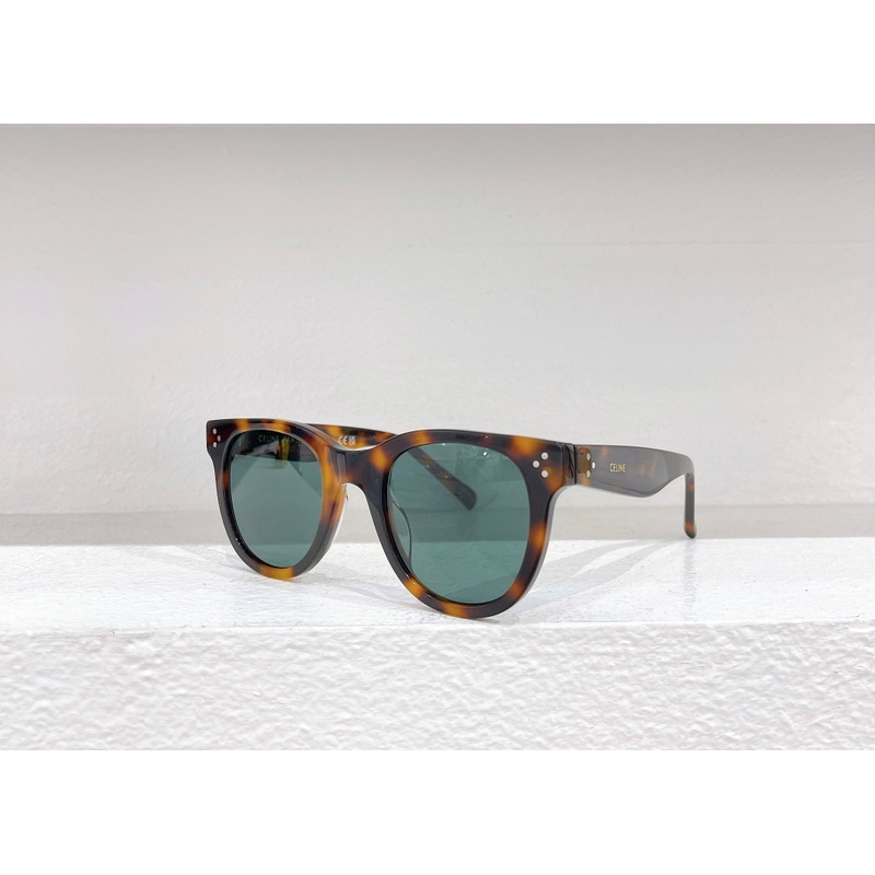 Ce**e round acetate sunglasses in acetate dark havana