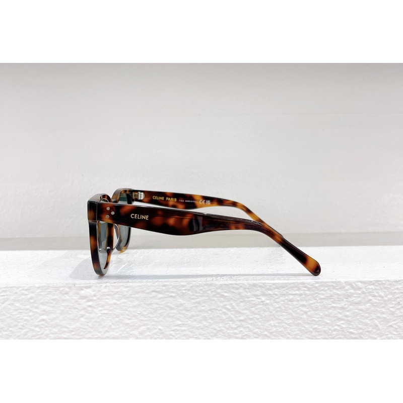 Ce**e round acetate sunglasses in acetate dark havana