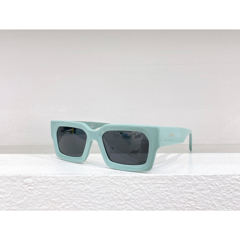 Ce**e rectangle acetate sunglasses in lake blue