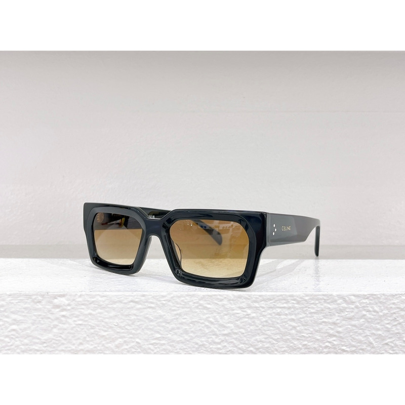 Ce**e rectangle acetate sunglasses in black