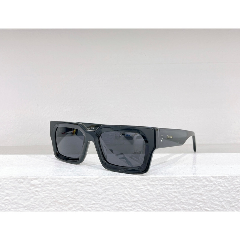 Ce**e rectangle acetate sunglasses in black