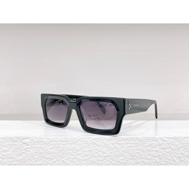 Ce**e rectangle acetate sunglasses in black