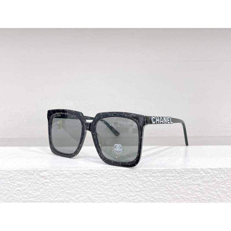 Ch*el square sunglasses black