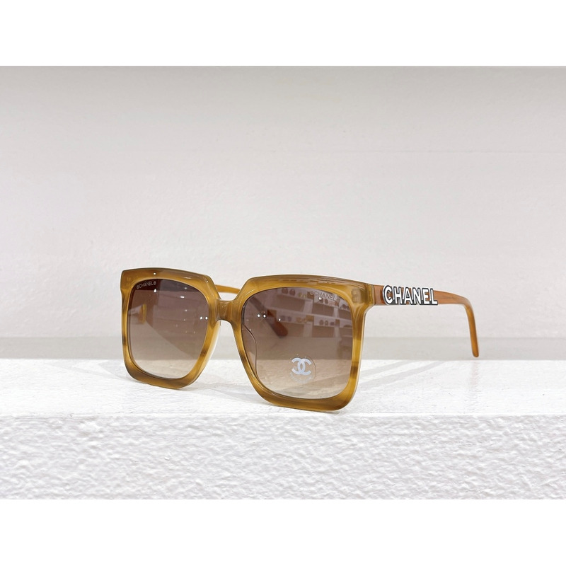 Ch*el square sunglasses brown