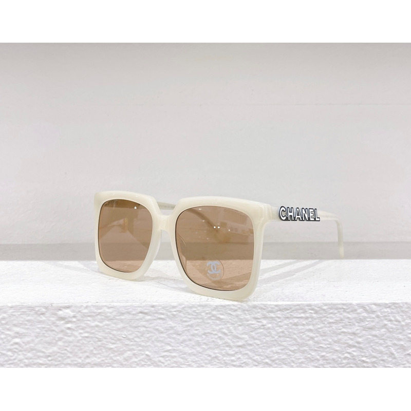 Ch*el square sunglasses white