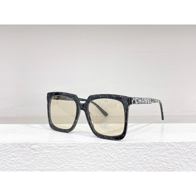 Ch*el square sunglasses black