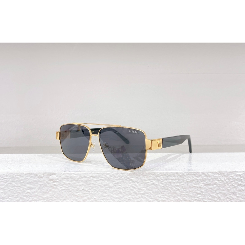 Versace Medusa Squared Sunglasses Gold+Black