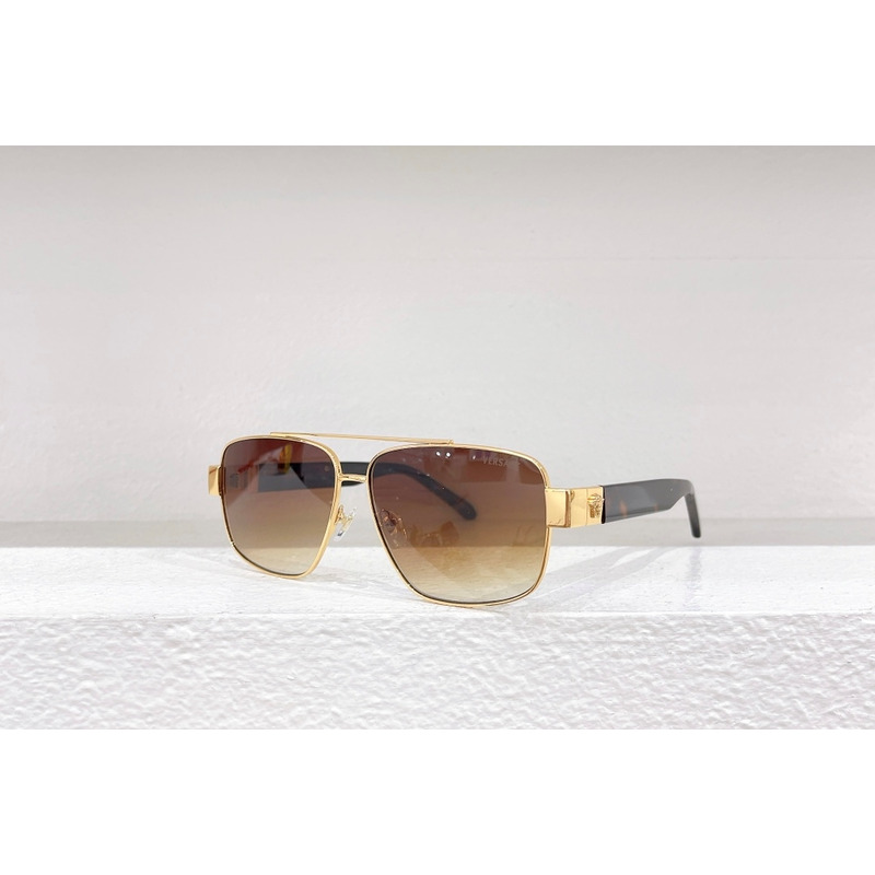 Versace Medusa Squared Sunglasses Gold+Black