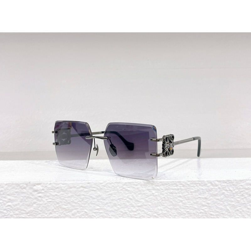 Loewe Vintage Oversize sunglasses in metal Purple