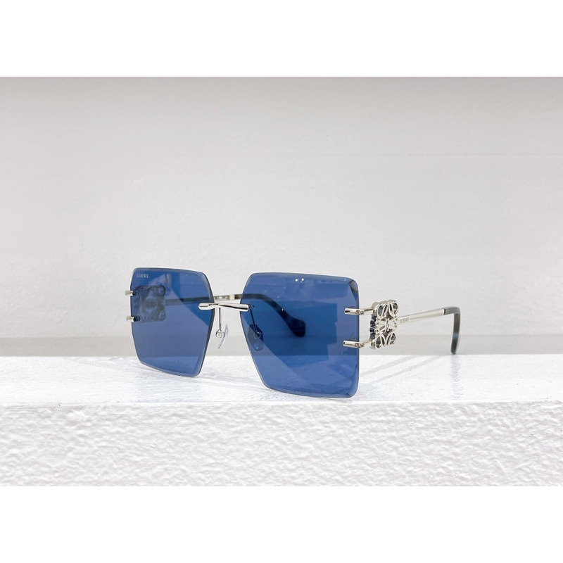 Loewe Vintage Oversize sunglasses in metal Blue