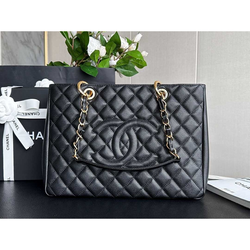 Ch*el caviar gst tote bag  black