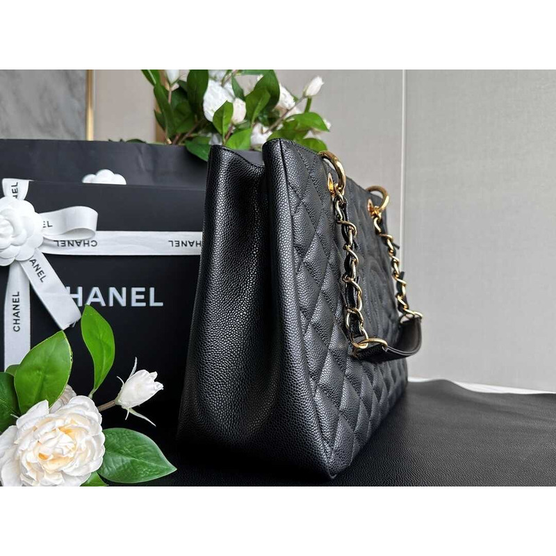 Ch*el caviar gst tote bag  black