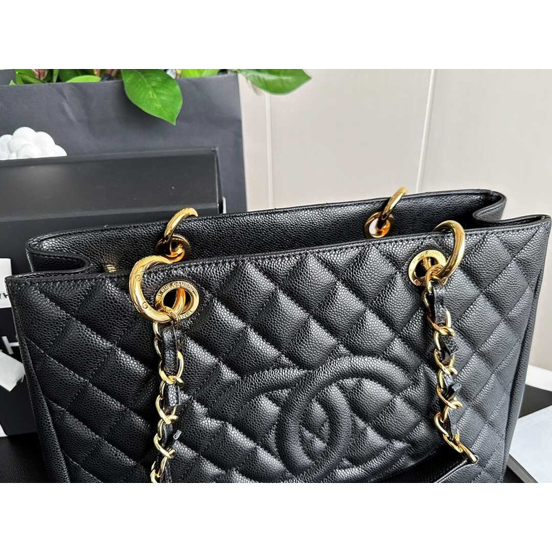 Ch*el caviar gst tote bag  black