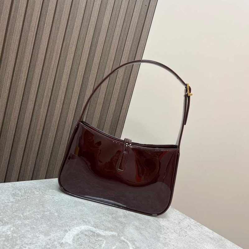 Saint Laurent Mongram Saddle Bag  Burgundy