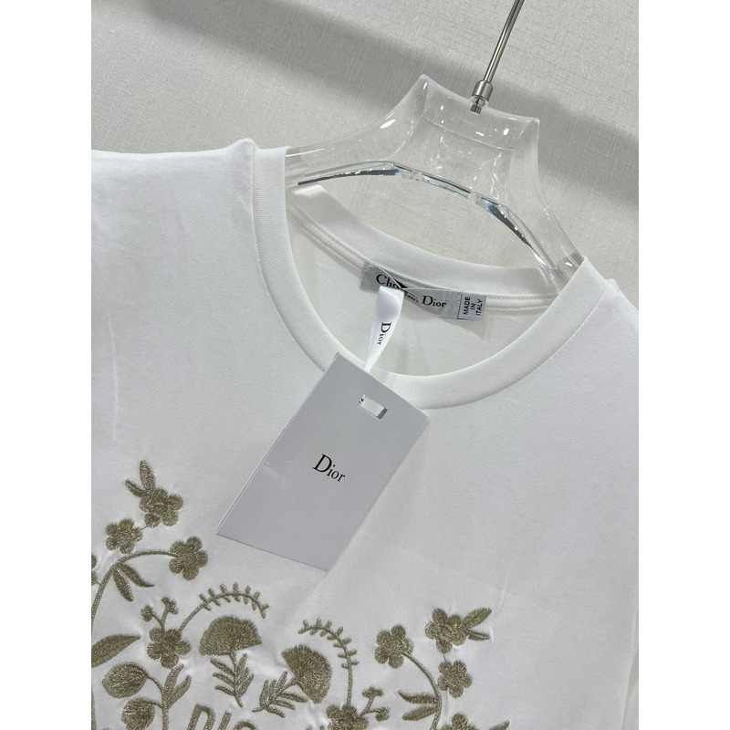 D*or t-shirt cotton jersey white