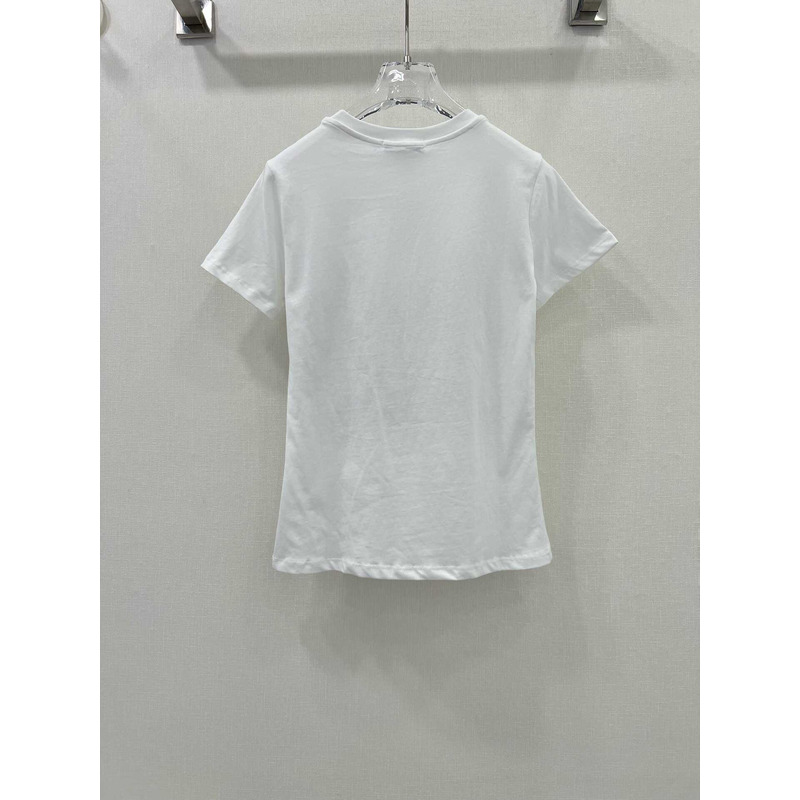 D*or t-shirt cotton jersey white